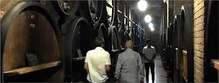 Imagen de turistas en bodega